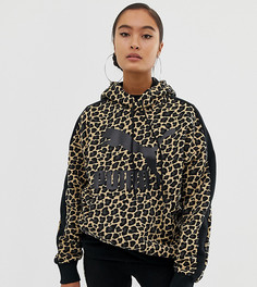 Oversize-худи с гепардовым принтом Puma - Черный