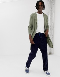 Кардиган цвета хаки с капюшоном и асимметричным краем ASOS DESIGN - Зеленый