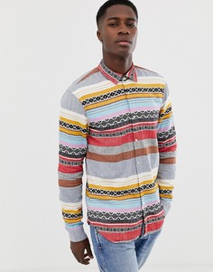 Рубашка классического кроя с жаккардовым узором Scotch & Soda - Мульти