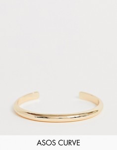 Золотистый тонкий браслет ASOS DESIGN Curve - Золотой