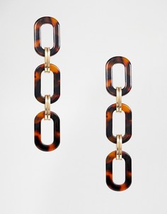 Черепаховые серьги-подвески River Island - Желтый