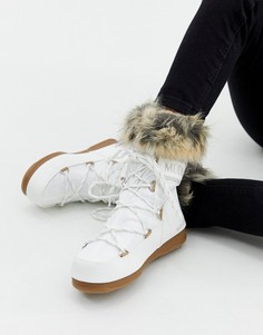 Белые нейлоновые горнолыжные ботинки с искусственным мехом Moon Boot Moon Boot Monaco - Белый