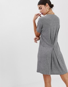 Меланжевое платье-футболка ASOS DESIGN - Серый