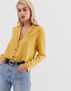 Желтая блузка на пуговицах Vero Moda - Золотой