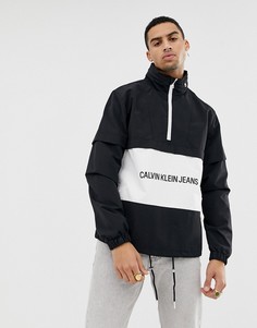 Черная куртка на кнопках с логотипом Calvin Klein Jeans - Черный