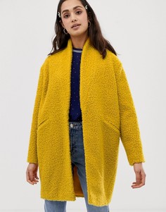Желтое фактурное пальто Miss Selfridge - Желтый