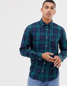 Приталенная рубашка в клетку Jack & Jones Originals - Темно-синий