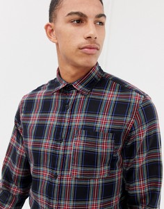 Приталенная рубашка в клетку Jack & Jones Originals - Черный
