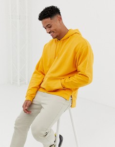 Желтый oversize-худи с заниженной линией плеч и асимметричным краем ASOS DESIGN - Желтый