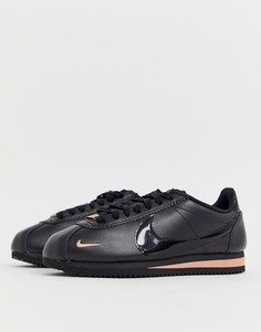 Черно-розовые кроссовки Nike Cortez - Черный