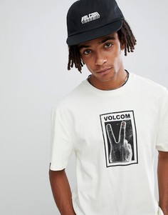 Белая футболка Volcom Peace Off - Белый