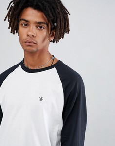 Белая футболка с длинными рукавами реглан Volcom - Белый
