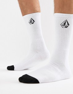 Белые носки с логотипом Volcom Full Stone - Белый