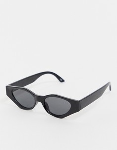 Солнцезащитные очки кошачий глаз ASOS DESIGN - Черный