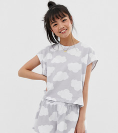 Пижамный комплект с шортами и футболкой ASOS DESIGN Petite - Мульти