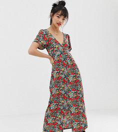 Креповое платье макси ASOS DESIGN Petite - Мульти