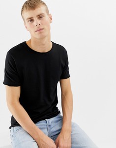 Базовая футболка с необработанными краями Brave Soul - Черный