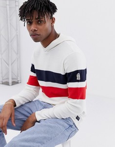 Трикотажный худи с полосами Jack & Jones Originals - Белый