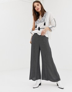 Широкие брюки Free People Wild And Free - Черный