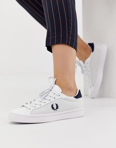 Кожаные кроссовки с сетчатой отделкой Fred Perry - Белый