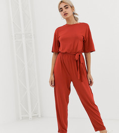 Комбинезон с завязкой на талии ASOS DESIGN Petite - Оранжевый