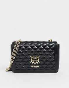 Стеганая сумка через плечо Love Moschino - Черный