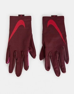 Бордовые перчатки Nike Running - Красный