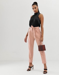 Брюки-галифе с поясом оби ASOS DESIGN - Розовый