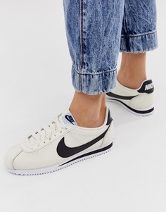 Бежевые кроссовки Nike Cortez - Белый