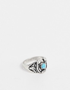 Серебристое кольцо с камнем ASOS DESIGN - Серебряный