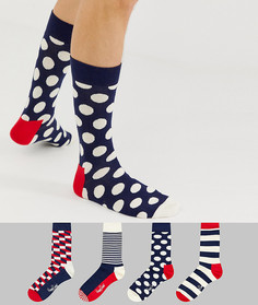Подарочный набор из 4 пар носков Happy Socks - Мульти