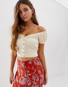 Футболка Free People brighter days - Оранжевый