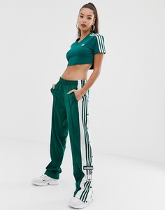 Зеленые брюки с кнопками adidas Originals adicolor Adibreak - Зеленый