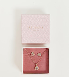 Серьги и ожерелье цвета розового золота Ted Baker - Золотой