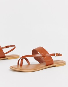 Кожаные сандалии ASOS DESIGN - Рыжий