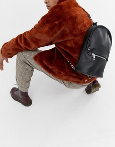 Черный рюкзак из искусственной кожи ASOS DESIGN - Черный