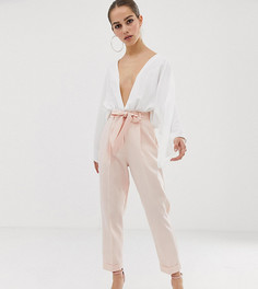 Брюки-галифе с поясом оби ASOS DESIGN Petite - Розовый