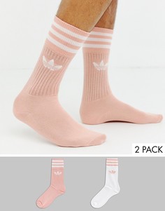 Набор из 2 пар носков розового и белого цвета adidas Originals - Мульти