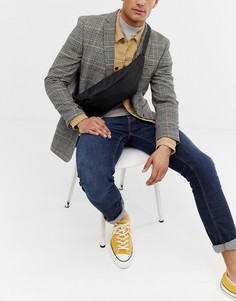 Черная массивная сумка-кошелек на пояс с молнией 7X - Черный