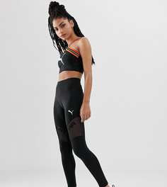Черные леггинсы с сетчатыми вставками Puma эксклюзивно для ASOS - Черный