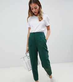 Комбинируемые брюки-сигареты ASOS DESIGN Petite - Зеленый