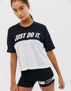 Черная короткая футболка Nike Running Just Do It Tailwind - Черный