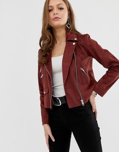 Байкерская куртка из искусственной замши ASOS DESIGN - Коричневый