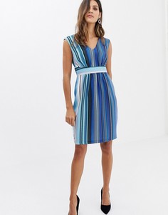Платье в полоску с V-образным вырезом Closet - Синий