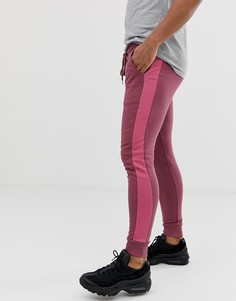 Фиолетовые джоггеры скинни с полосками по бокам ASOS DESIGN - Фиолетовый