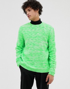 Неоново-зеленый трикотажный джемпер ASOS DESIGN - Зеленый