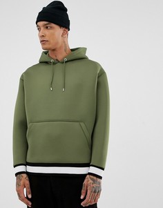 Зеленый oversize-худи с контрастной окантовкой ASOS DESIGN - Зеленый
