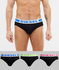 Набор черных трусов с логотипом Diesel - 3 шт. - Черный