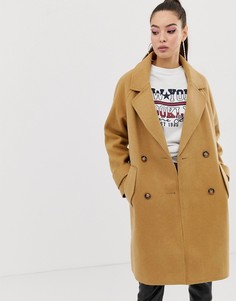Пальто-кокон верблюжьего цвета Missguided - Коричневый