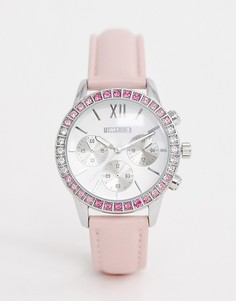 Часы с розовым ремешком и серебристым корпусом Missguided - Розовый